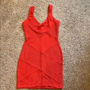 Coral mini dress